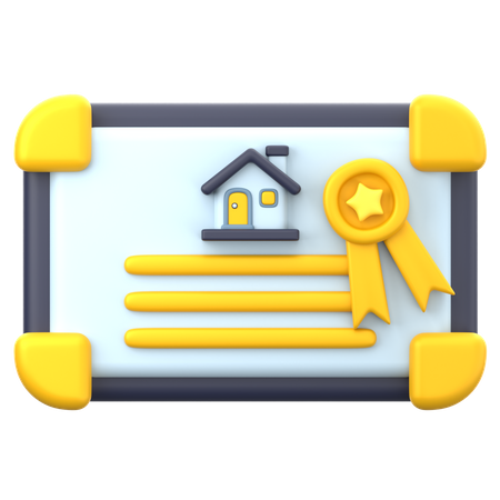 Property Certificate  3D Icon