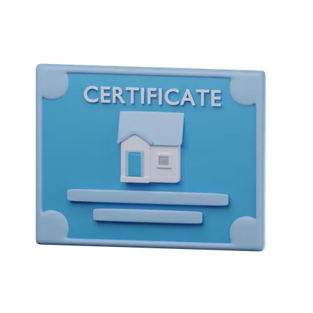 Property Certificate  3D Icon