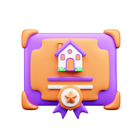 Property Certificate  3D Icon