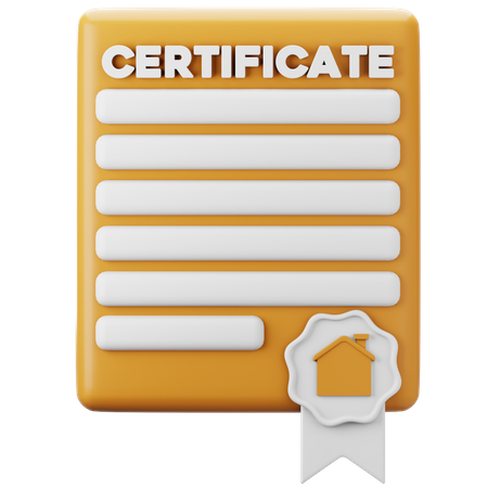 Property Certificate  3D Icon