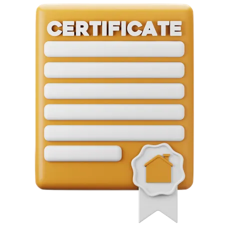 Property Certificate  3D Icon