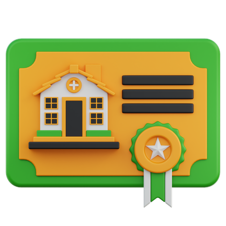 Property Certificate  3D Icon