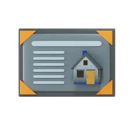 Property Certificate  3D Icon