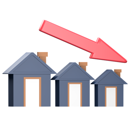 Property Collapse  3D Icon