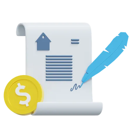 Property Contract  3D Icon