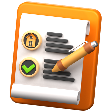 Property Contract  3D Icon