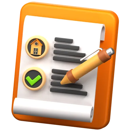 Property Contract  3D Icon