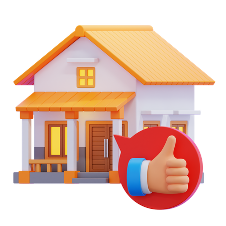 부동산 피드백  3D Icon