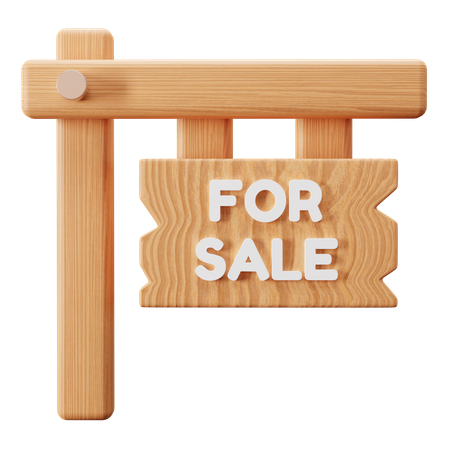 Property For Sale Sign  3D Icon