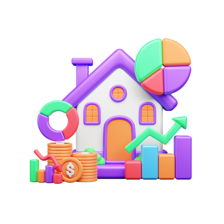 Property Growth Analysis  3D Icon