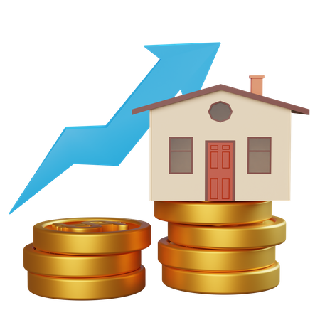 Property Growth Investment  3D Icon