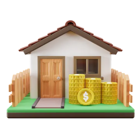 House Property Investment 3 D Illustration 3D Icon