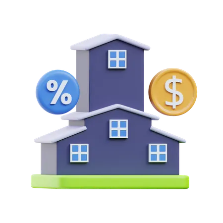 Property Investment 3 D Icon 3D Icon
