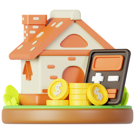 Property Investment Costs  3D Icon