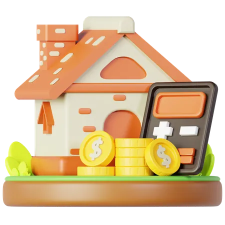 Property Investment Costs  3D Icon