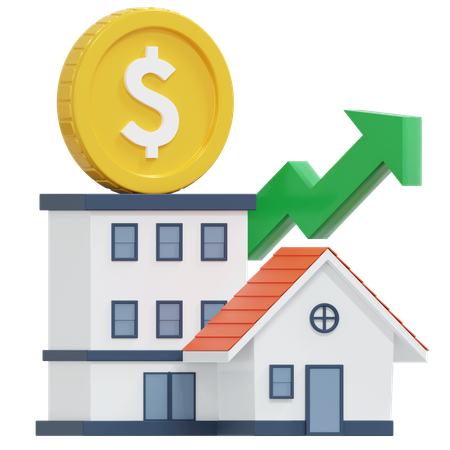 Property Investment Growth  3D Icon