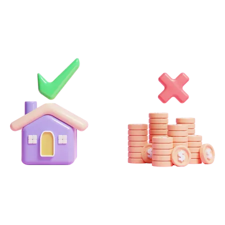 Invest Your Money On Real State Business Concept Icon Or House Business Invest Money Concept Icon 3D Icon