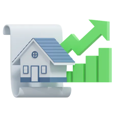 Property Asset Price High Real Estate 3 D Icon Illustration 3D Icon