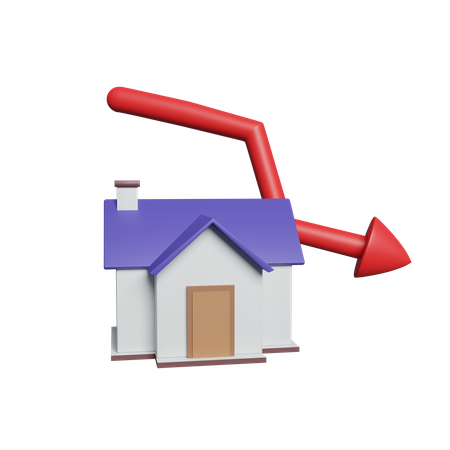 Property Rate Down  3D Icon