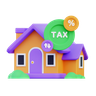property tax 3d illustration