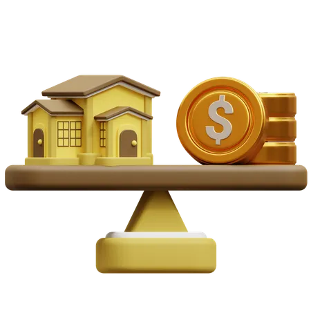 Property Value Balance  3D Icon