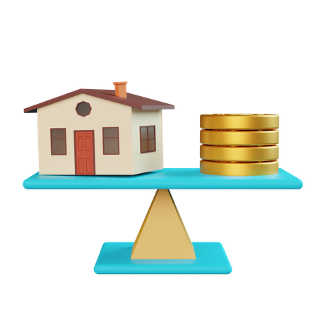 Property Value Balance  3D Icon