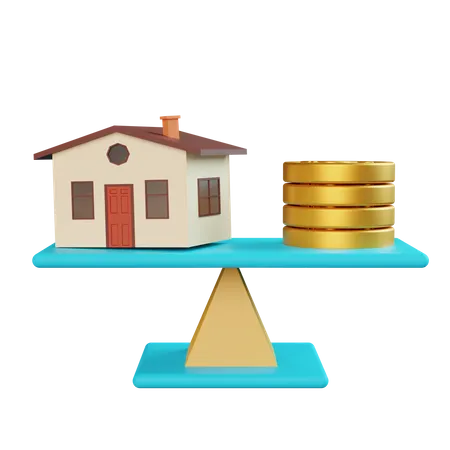 Property Value Balance  3D Icon