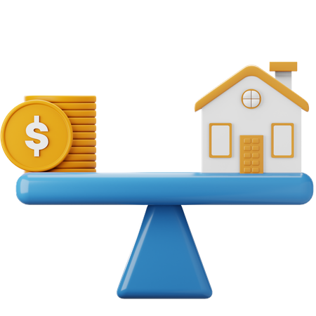 Property Value Balance  3D Icon