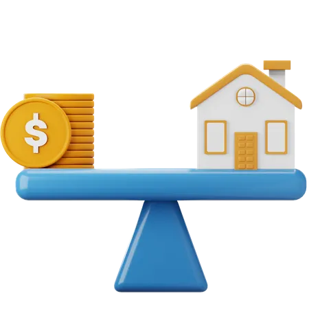 Property Value Balance  3D Icon