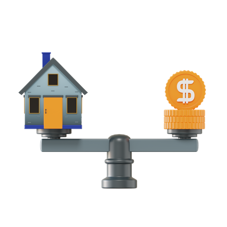 Property Value Balance  3D Icon