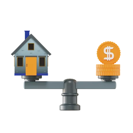 Property Value Balance  3D Icon