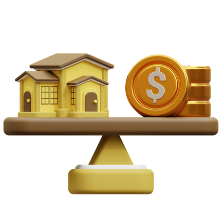 Property Value Balance  3D Icon