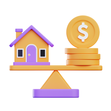 Property Value Balance  3D Icon