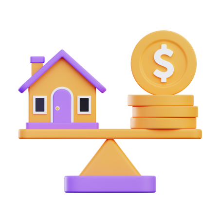 Property Value Balance  3D Icon