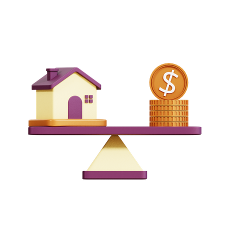 Property Value Balance  3D Icon