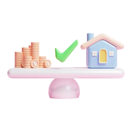 Invest Your Money On Real State Business Concept Icon Or House Business Invest Money Concept Icon 3D Icon