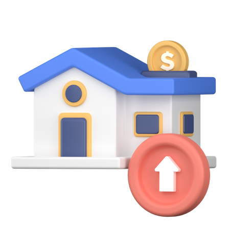 Property Value Up  3D Icon