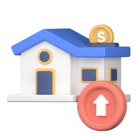 Property Value Up  3D Icon
