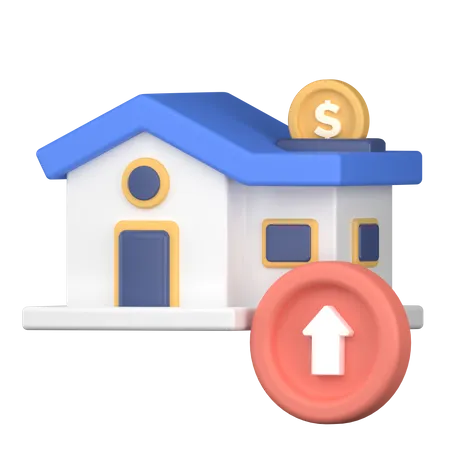 Property Value Up  3D Icon