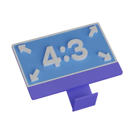 Proporção 4_3  3D Icon