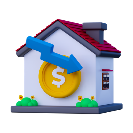 Investimento imobiliário  3D Icon