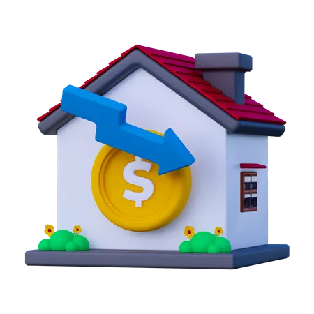 Investimento imobiliário  3D Icon