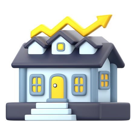 Croissance immobilière  3D Icon