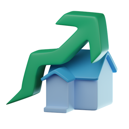 Bénéfice immobilier  3D Icon