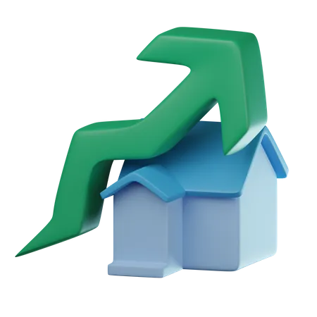 Bénéfice immobilier  3D Icon