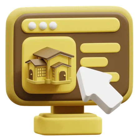 Site internet immobilier  3D Icon