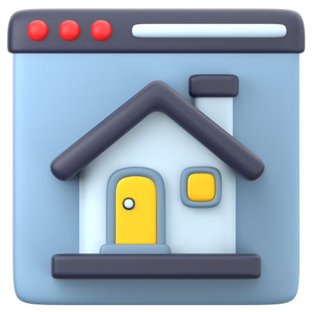 Site internet immobilier  3D Icon