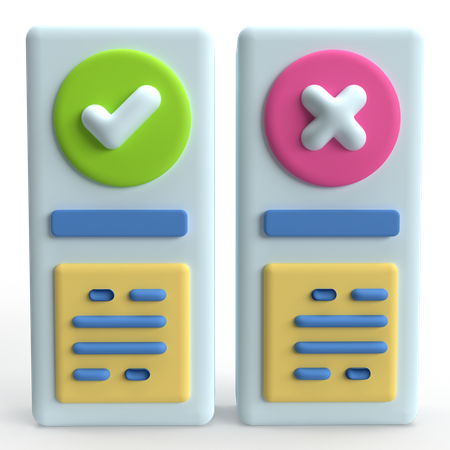 Pros And Cons  3D Icon