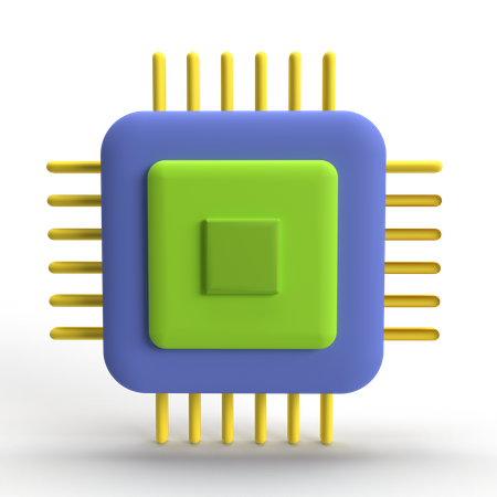 Prosesser Chip  3D Icon