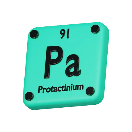 Protactinium Element 3 D Icon 3D Icon